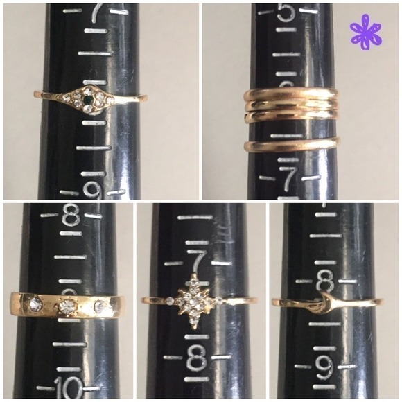 Golden Celestial Princess Midi Ring Set - Picture 7 of 8